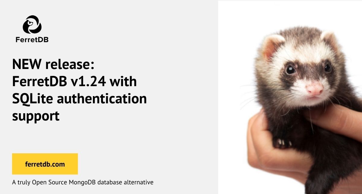 FerretDB v1.24 with SQLite authentication support