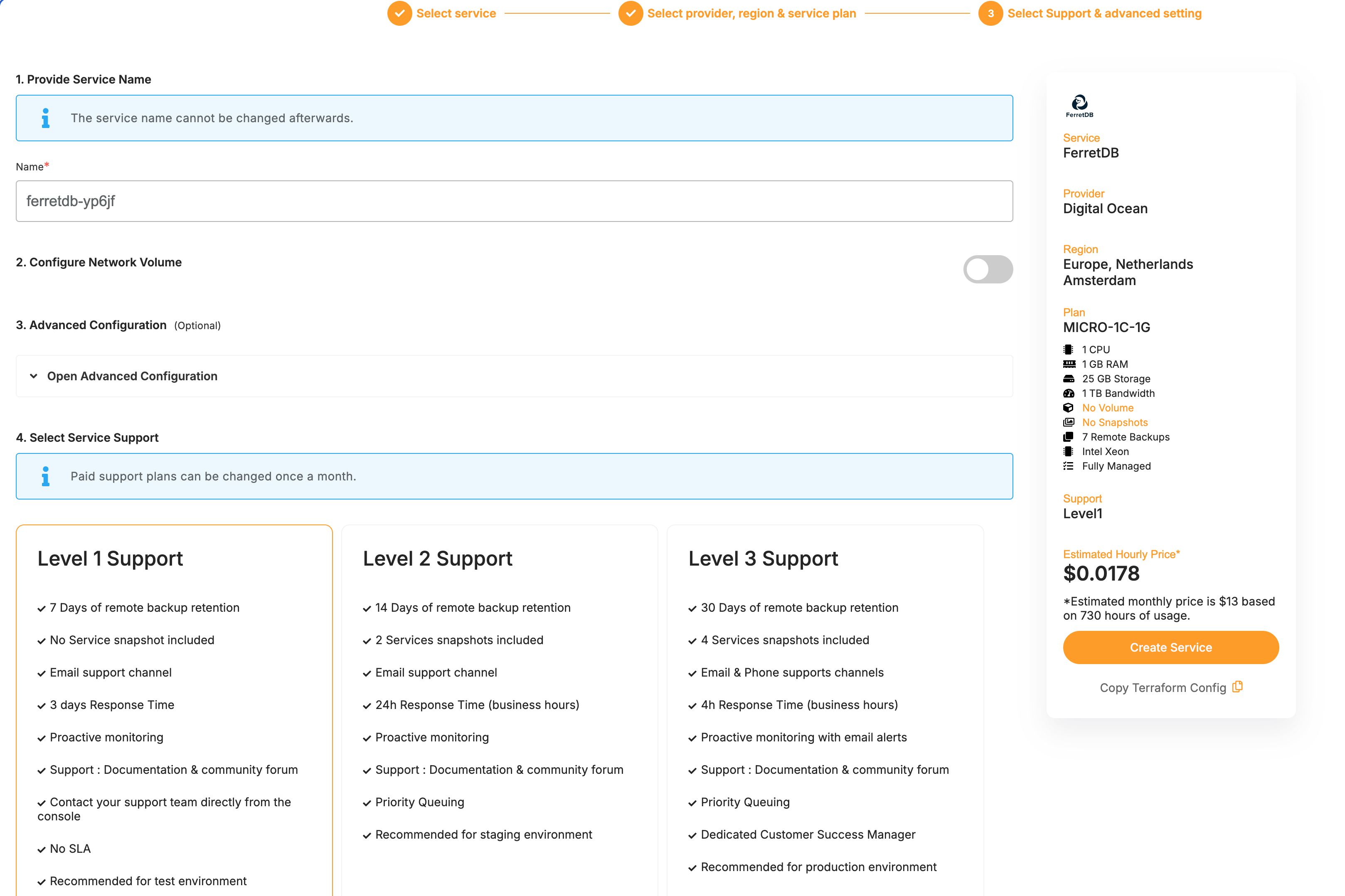 Set up support &amp; advanced configuration